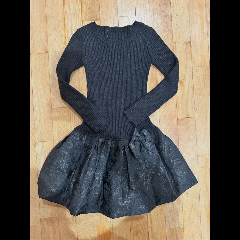 4T Black Sweater party Luxury Concert Dress